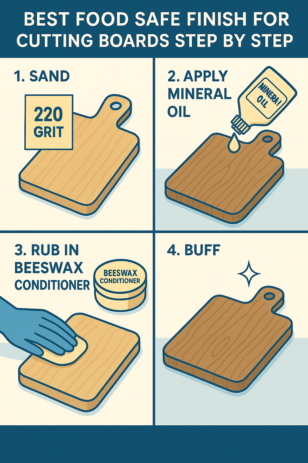 Best Food Safe Finish for Cutting Boards Step by Step