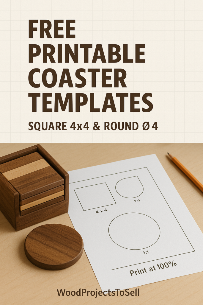 wooden coaster templates download